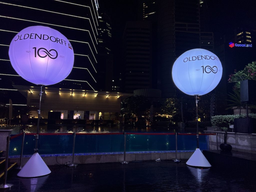 Coloured Lighted Balloon Stand Rental Singapore