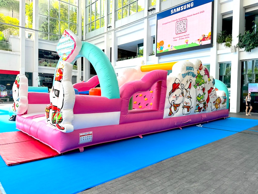 Customised Cute Cartoon Christmas Bouncy Inflatable Castle Sinagpore