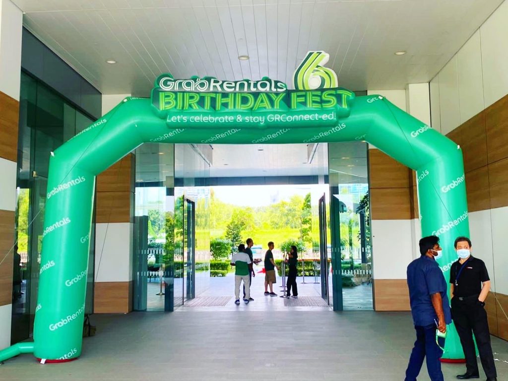 Grab Customised Inflatable Arch in Singapore