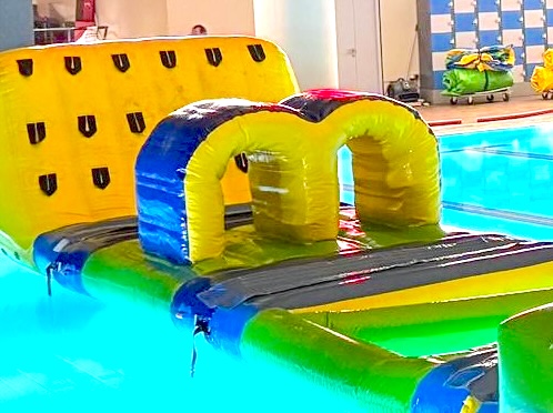 Double Tunnel Water Inflatable Obstacle Course