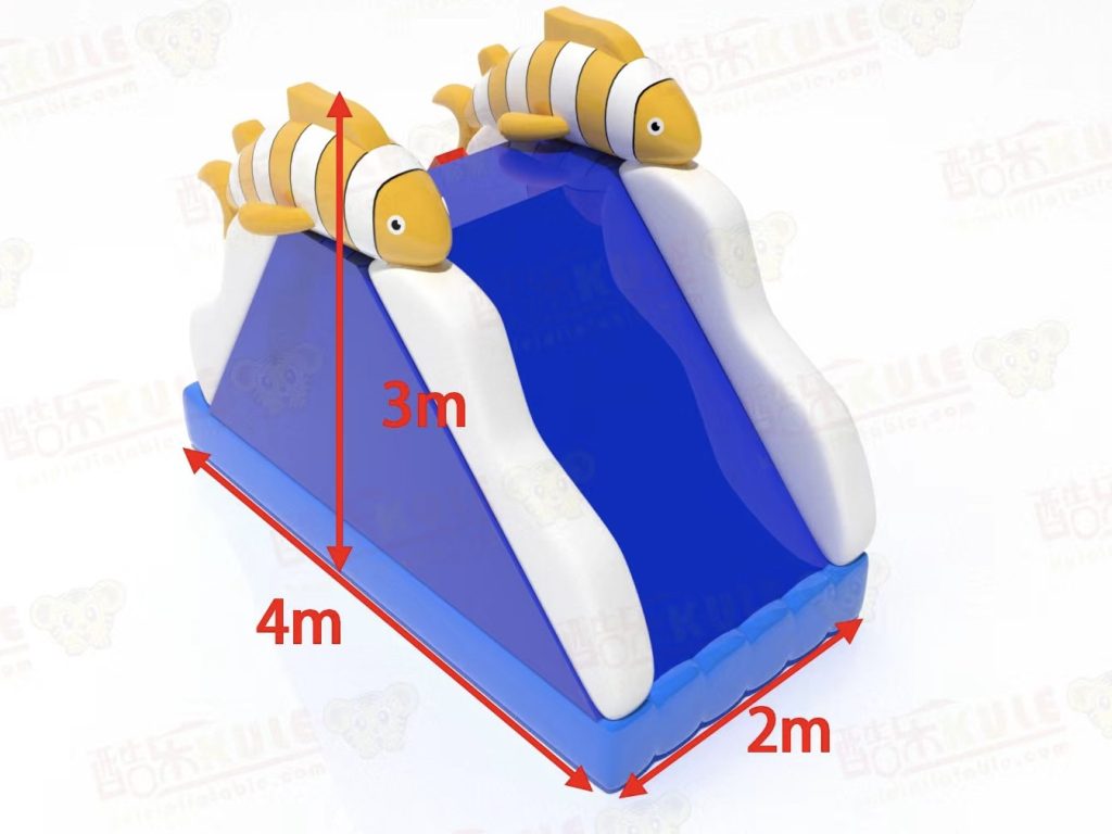 Fish Slide Water Inflatable Obstacle Course
