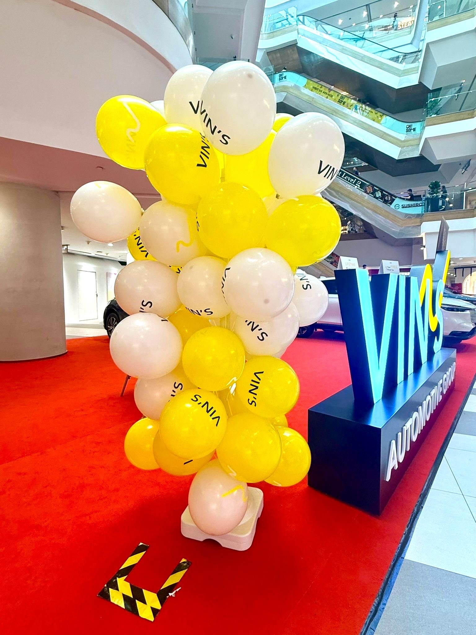 Custom printed balloon column Advertising Balloon Singapore automotive event
