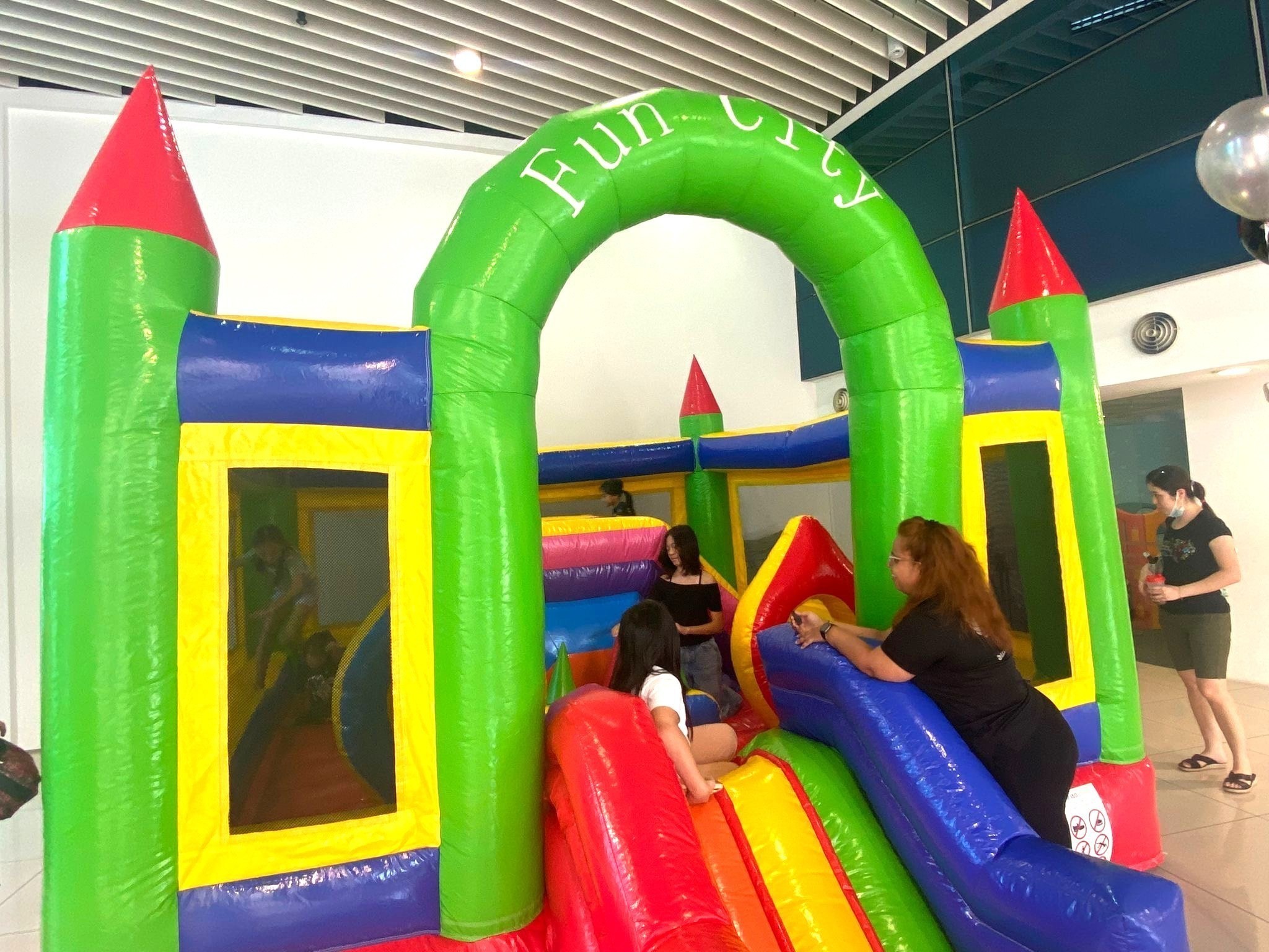 Fun city bouncy castle rental for indoor kids event in Singapore
