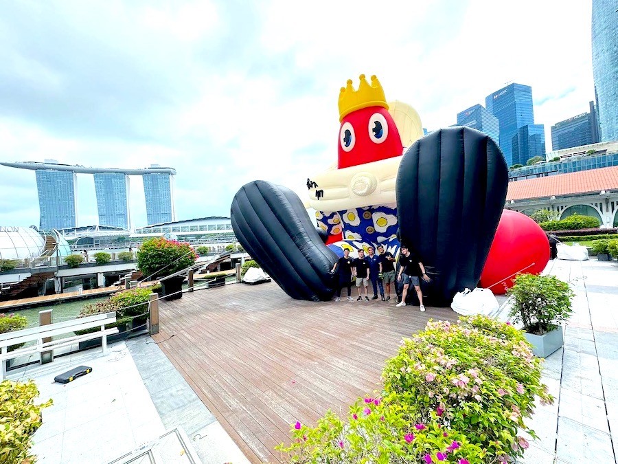 Giant custom inflatable character Advertising Balloon Singapore at Marina Bay