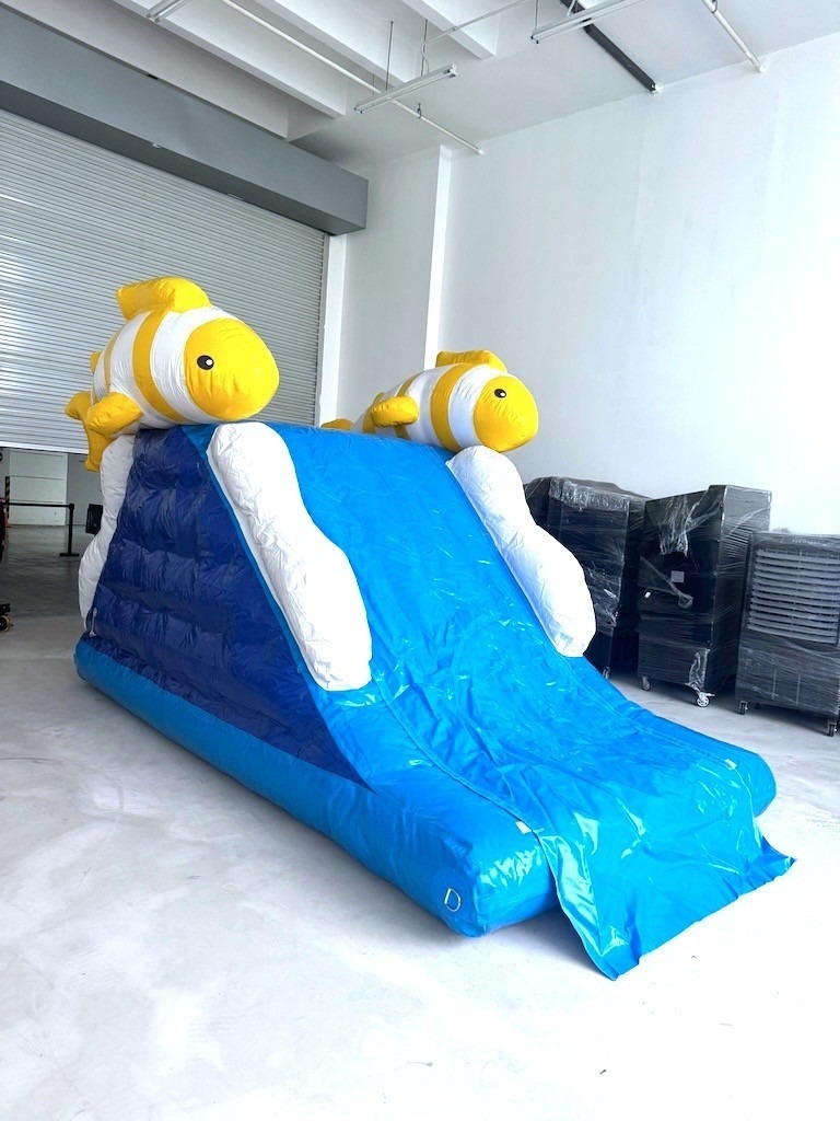 Clownfish themed inflatable slide rental for kids party in Singapore