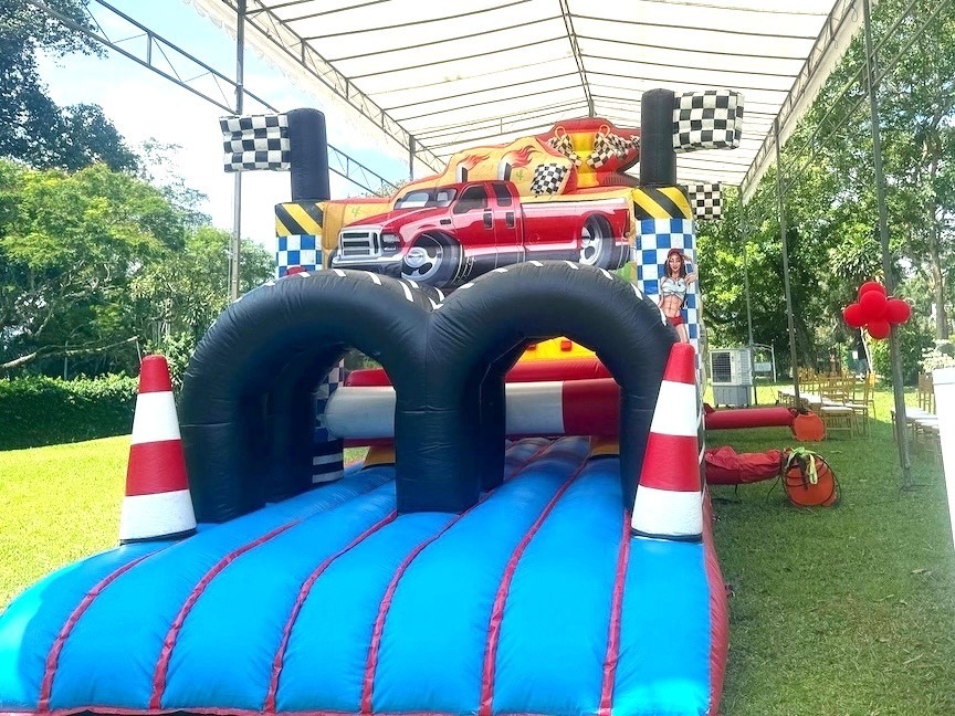 Monster truck inflatable obstacle course rental for outdoor event in Singapore