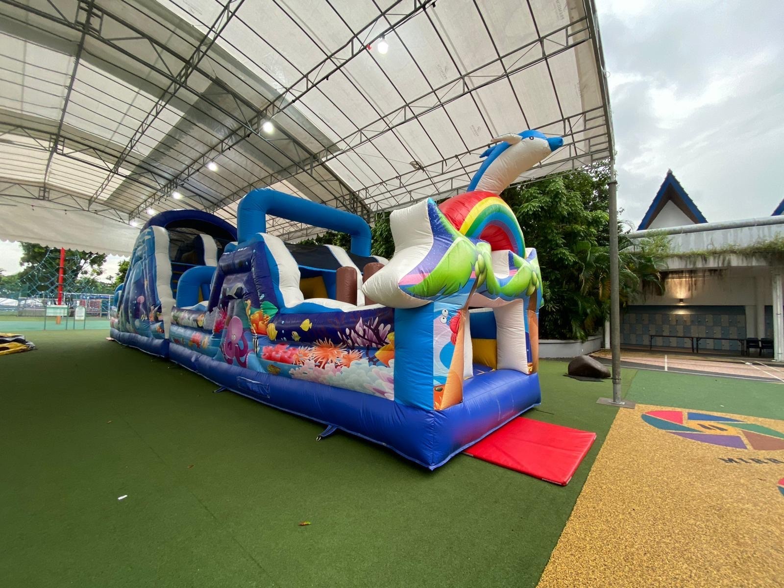 Ocean themed inflatable obstacle course rental Singapore