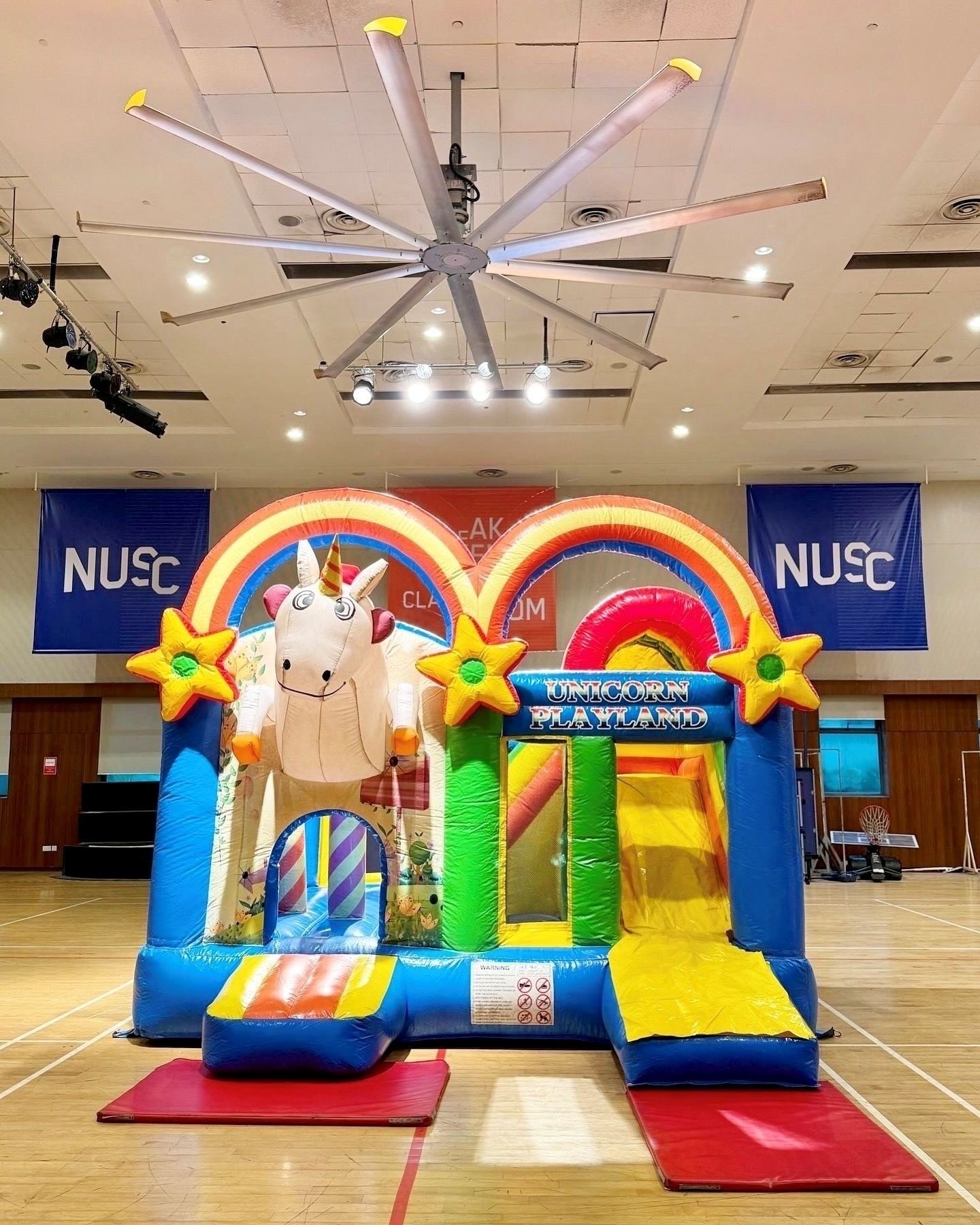 Unicorn playland bouncy castle rental for indoor event in Singapore