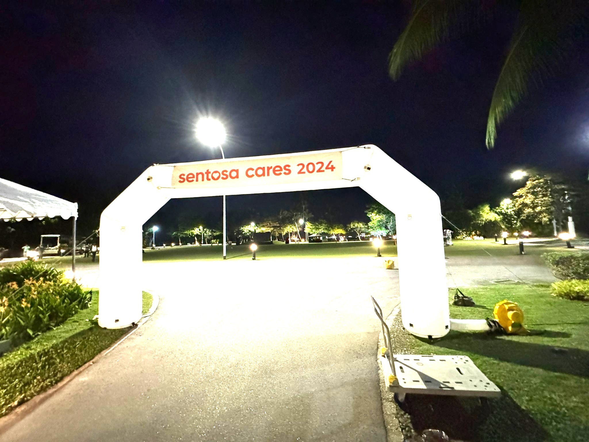 Inflatable arch entrance at outdoor corporate event Singapore