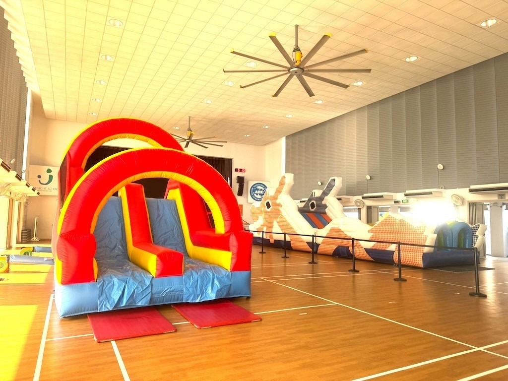 Inflatable bouncy castle obstacle course indoor hall rental Singapore