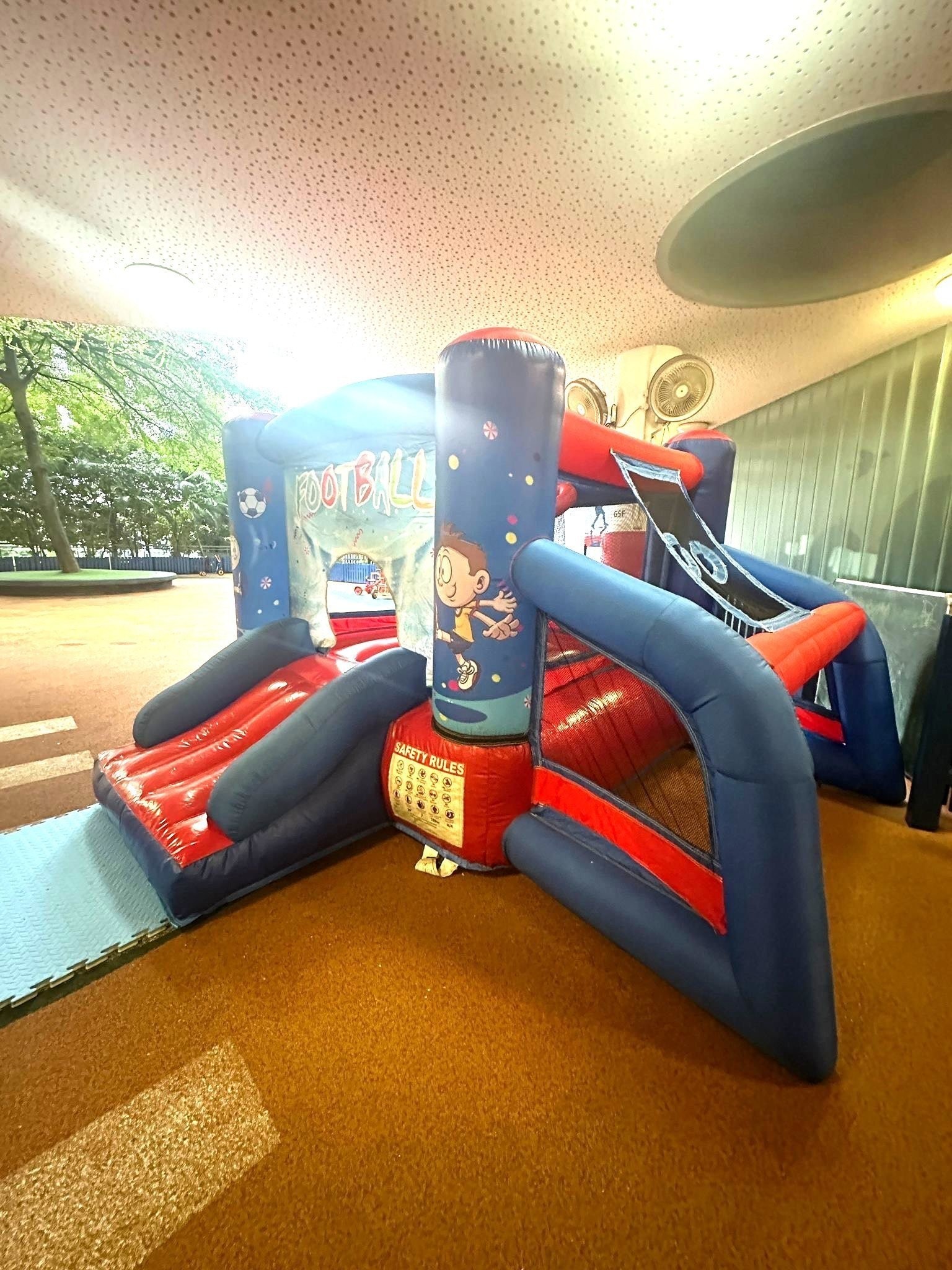 Inflatable football bouncy castle for kids party rental in Singapore
