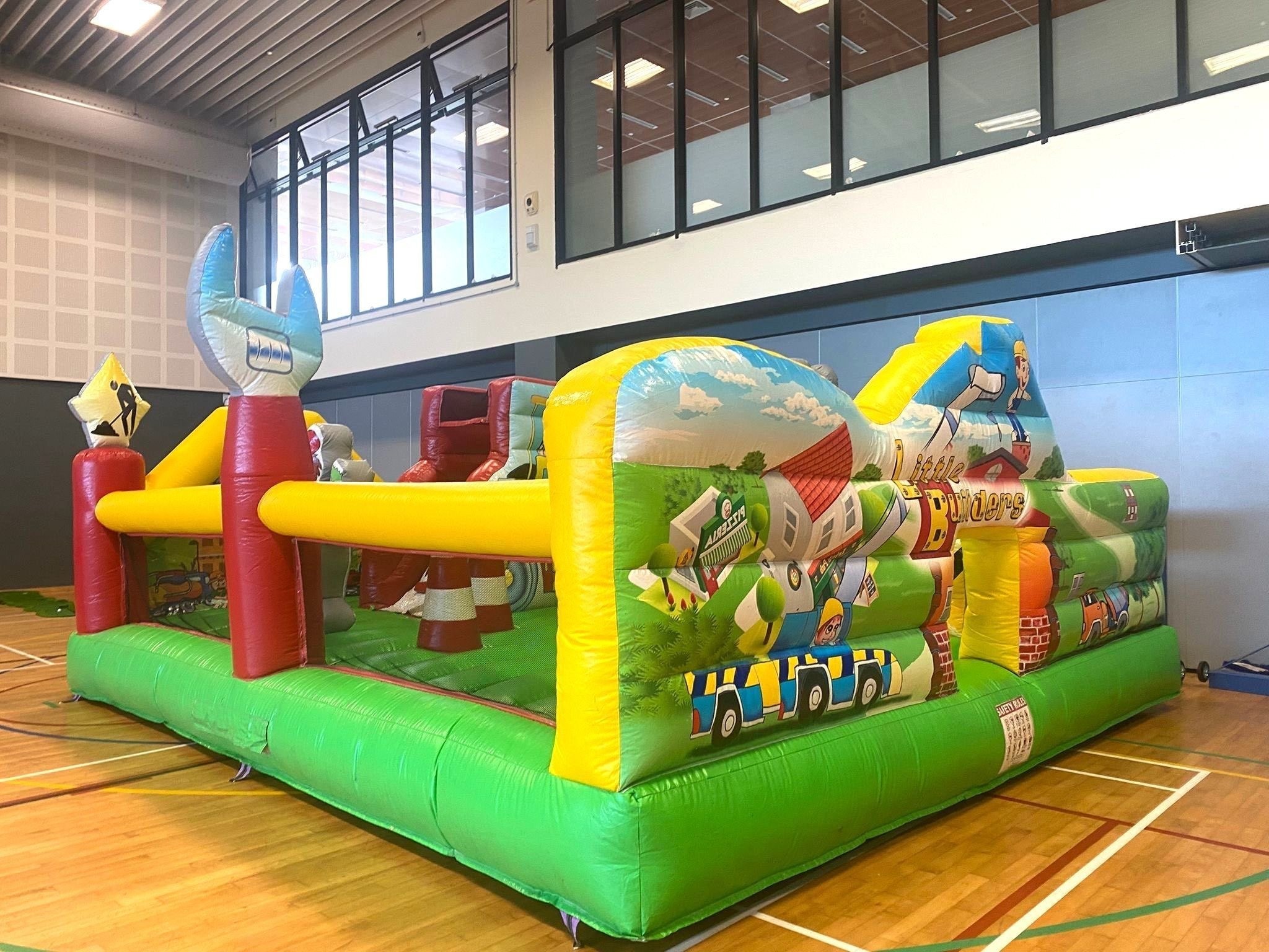 Little Builders construction-themed bouncy castle rental Singapore