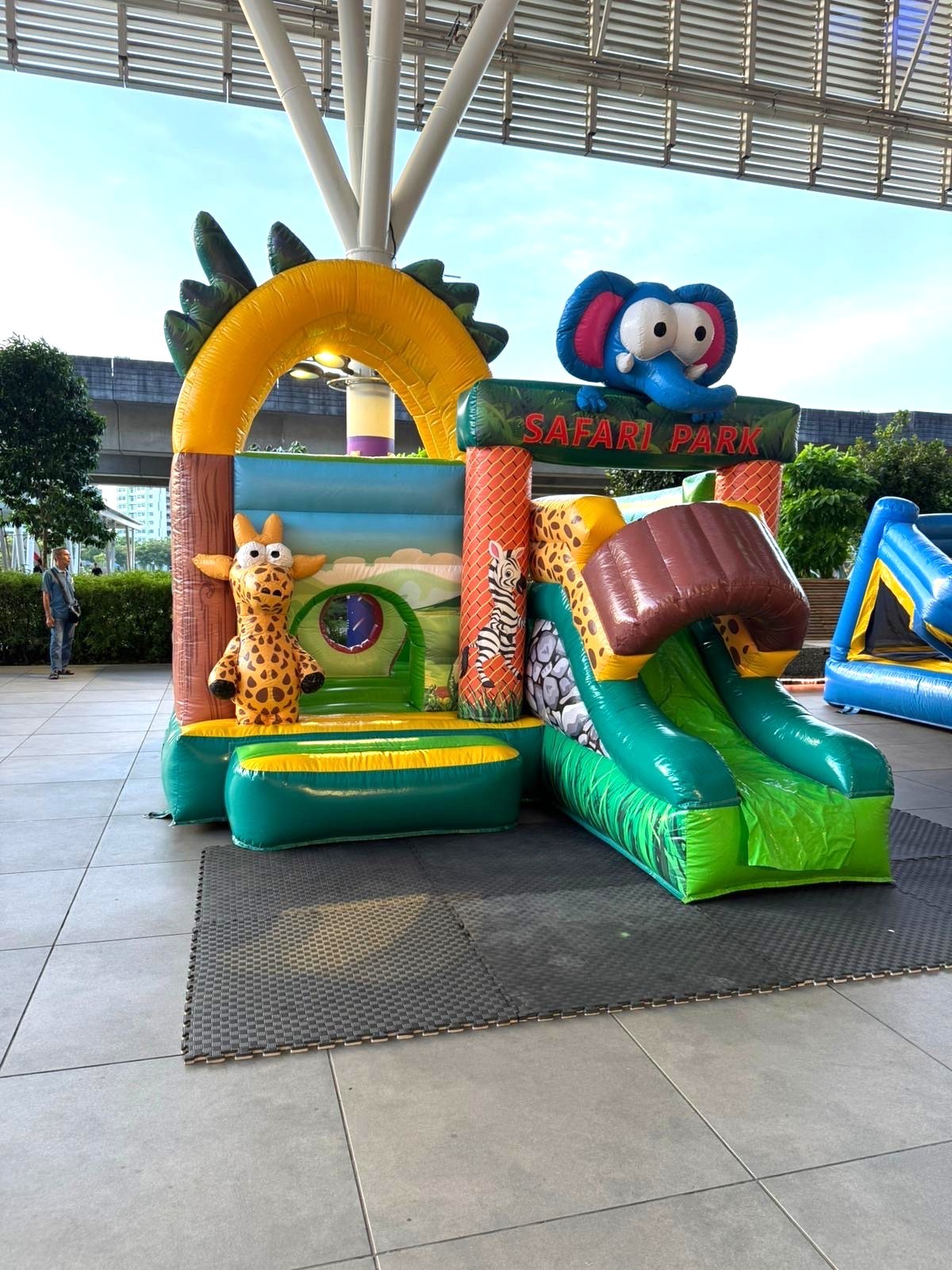 Safari park bouncy castle with slide rental in Singapore