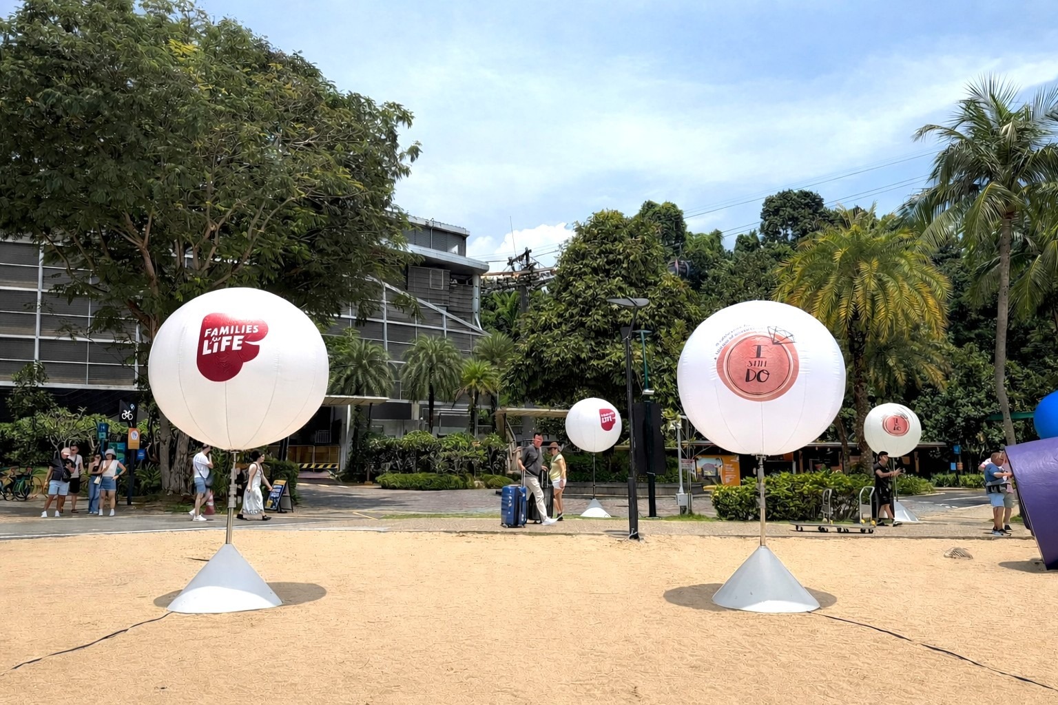 Branded advertising balloons for outdoor corporate event rental in Singapore